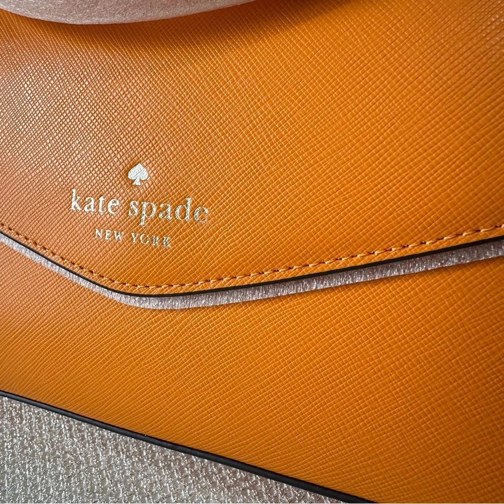 Kate Spade NY Sadie Envelope Crossbody in Turmeric Root Bright Orange K7338